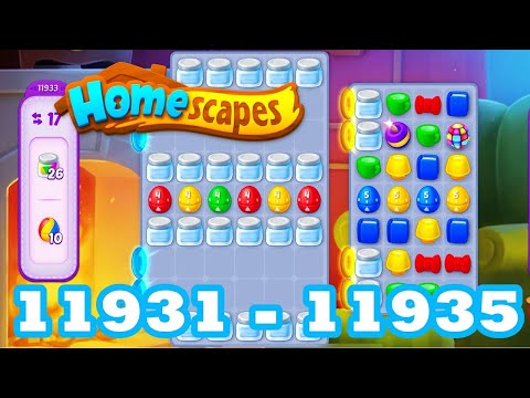 Homescapes Level 11931 - 11935 HD 3 - match puzzle Gameplay | android | IOS | 11932 | 11933 | 11934