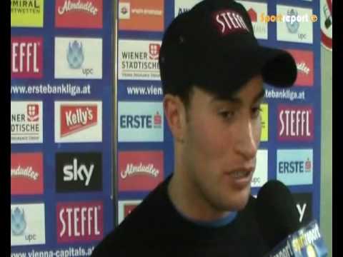 2010-02-05 Vienna Capitals vs. Alba Volan Szekesfehervar - Interview Rafael Rotter