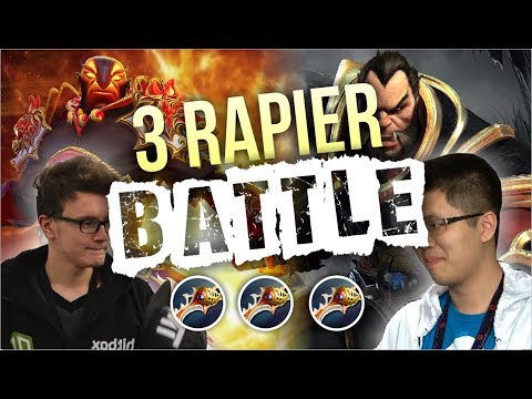 3 RAPIER TRY HARD! - Miracle Ember Spirit vs EE Lycan 3 Rapier Mega Creep 7.06f | Dota 2