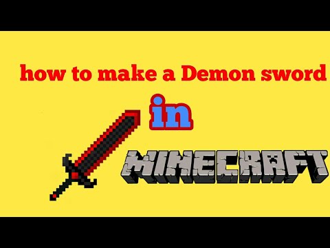 sholls - How to make a Demon sword in minecraft pe (i make it fair)