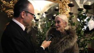 Model Carmen Dell'Orefice at Alberta Ferretti Special