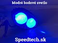 Výstražné LED svetlo na vysokozdvižný vozík - modré bodové / 2x4W / 10-48V (143x122x65mm) - Video Youtube