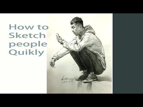 How to sketch  people quickly | Fast sketching techniques & tips