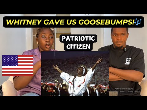 First time Reaction to Star Spangled Banner by Whitney Houston! (EMOTIONAL)