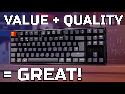 Keychron K8 Tenkeyless Wireless Mechanical Keyboard for Mac, White Backlight, Bluetooth, Multitasking, Type-C Wired Gaming Keyboard for Windows with Brown Switch video review thumbnail