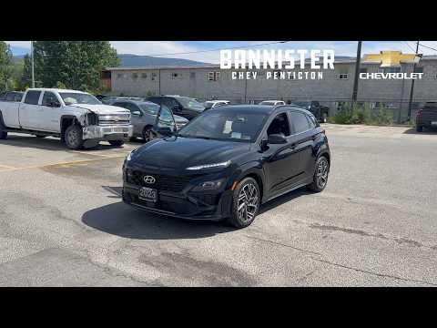 2023 Hyundai Kona 1.6T N Line AWD w/Ultimate Package in Black for sale at Bannister Chevrolet Penticton in Penticton, BC