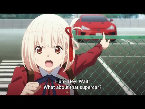 Chisato Excited Over the Supercar | Lycoris Recoil Episode 2