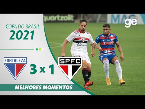 Gols e lances de Fortaleza x São Paulo