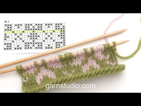 How to knit Fair Isle (2 color knitting) US/UK