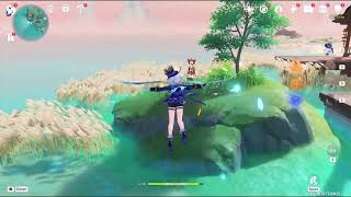 【原神】（空の神殿）麓陽書院で挑戦ギミック４つに挑むだけ「番人の監視を避けて集めた元素粒子(0/45)」「倒した風スライム(0/30)」などをやってみただけ