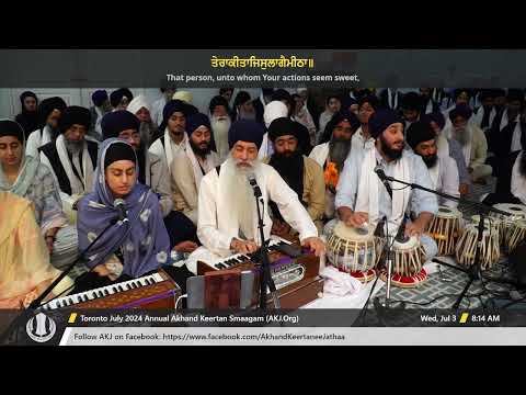 042 Bhai Harpreet Singh Jee Toronto at Wednesday AM Toronto July 2024 Annual Akhand Keertan Smaagam