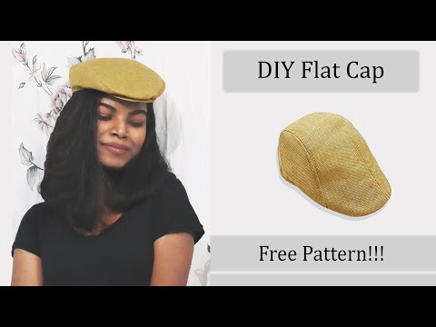 DIY Flat Cap | How to make Flat Cap (Free Pattern) | Flat Cap Tutorial
