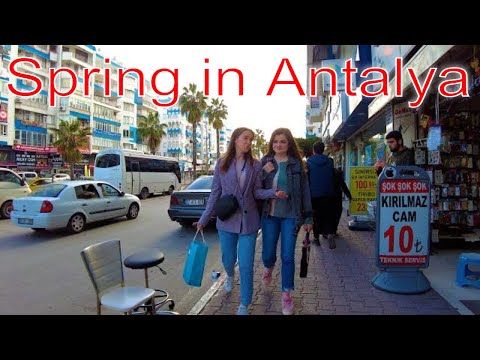 Antalya's City Center: 4K Walking Tour, Spring 2022