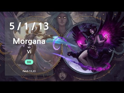 Morgana Jungle vs Vi - BR GrandMaster Patch 13.23