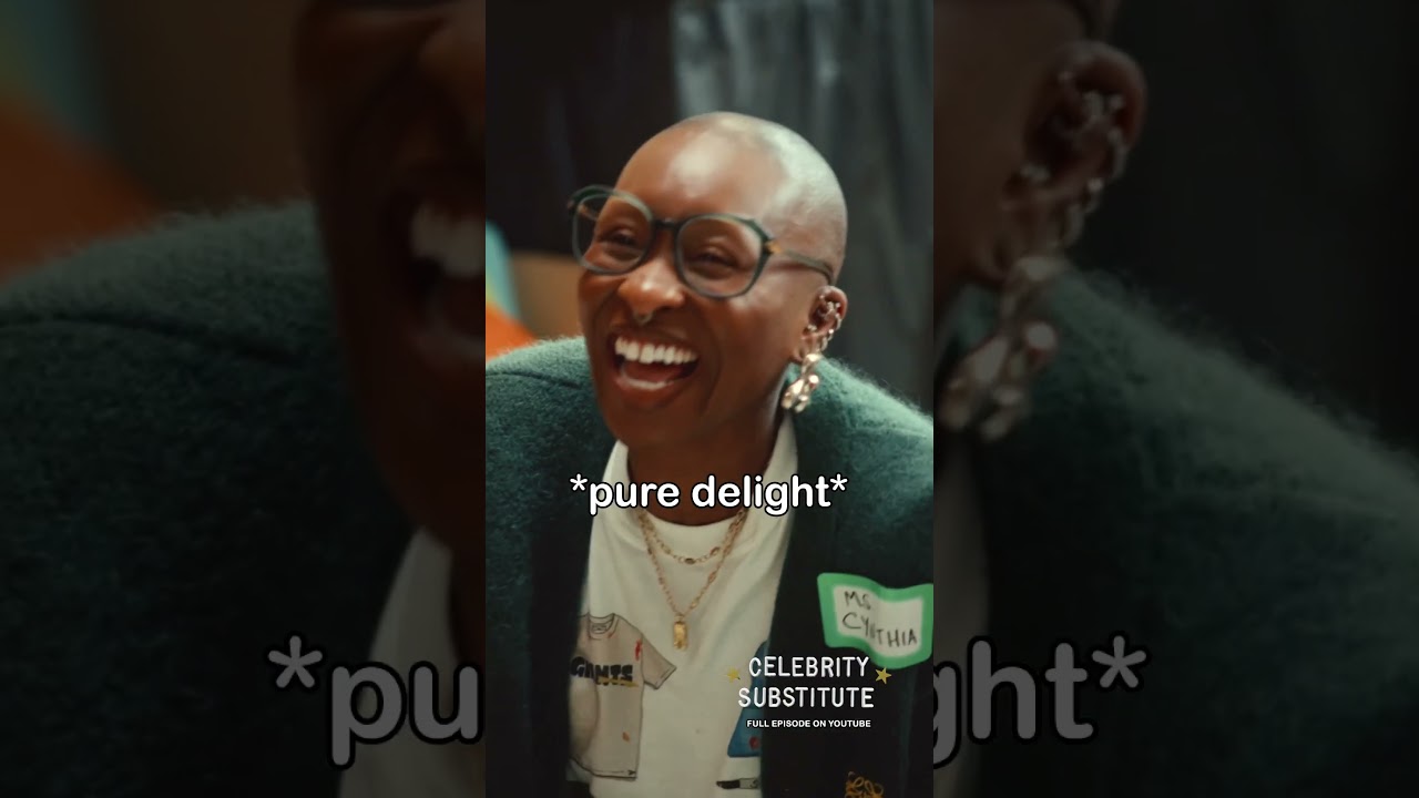 A+ for Ms. Cynthia Erivo! #CelebritySubstitute #cynthiaerivo #wickedmovie #kids #comedy #teaching