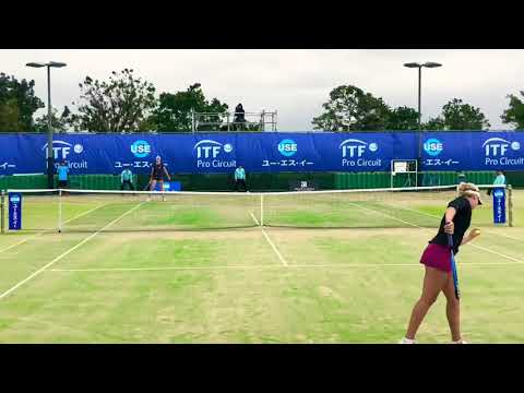 (本戦)久留米市ユー・エス・イーカップ国際女子テニス2018 Naomi BROADY vs Abbie MYERS