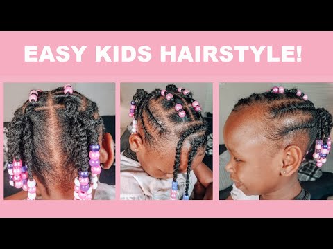 Easy Kids Hairstyle | Ponytails With Beads | Kids...