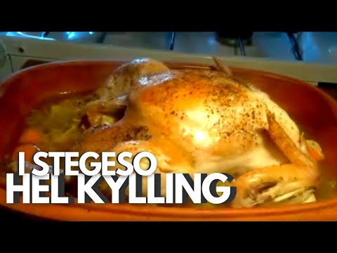 Hel kylling stegt i stegeso / Römertopf - Slow cooking - Opskrift # 41