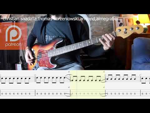 The Killers Human BASS COVER + PLAY ALONG TAB + SCORE