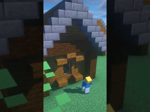 King Of Blocks - Small Spruce Minecraft Survival house - TIMELAPSE #shorts