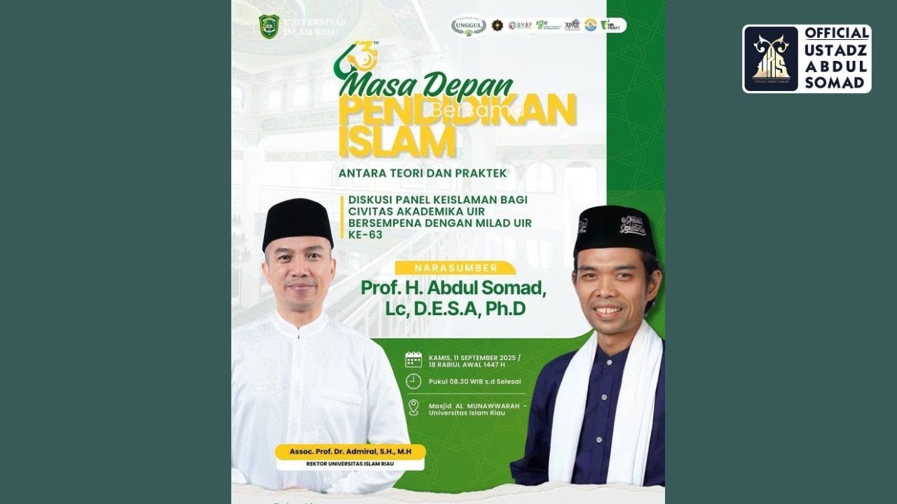 LIVE | Masa Depan Pendidikan Islam | Ustadz Abdul Somad