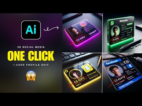 Instagram Trending Profile Glass ID Card Photo Editing | Bing Ai Image Prompts | Bing Image Creator