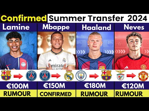 🚨 LATEST CONFIRMED & RUMOURS TRANSFER  SUMMER 2024, Haaland To Barcelona 🔥, Mbappe to Madrid ✅️, nev