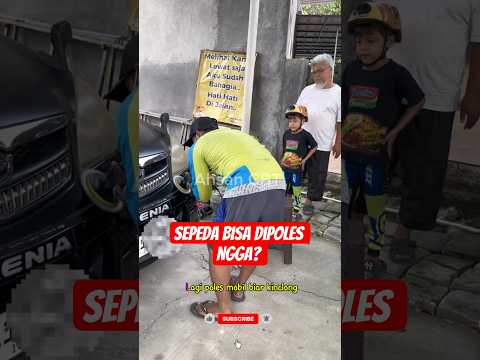 Mobil Dipoles Kinclong, Ahsan: “Sepeda Bisa Dipoles Ngga?”😱#shorts#sepeda