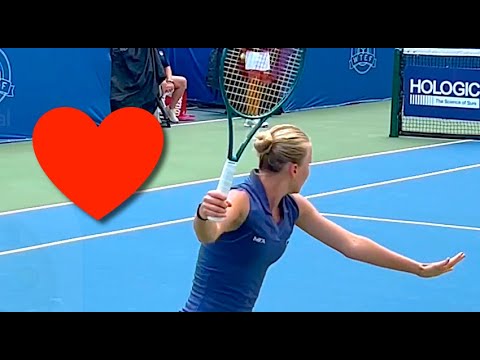 Polina Kudermetova Court Level View Before the US Open