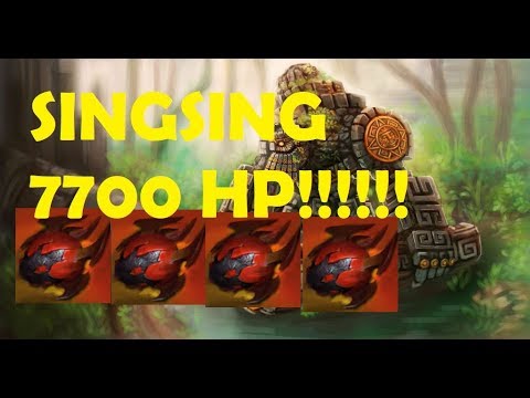 SingSing 21 Kills Rampage 7700 HP - Tiny 4 Hearts !!! Dota 2
