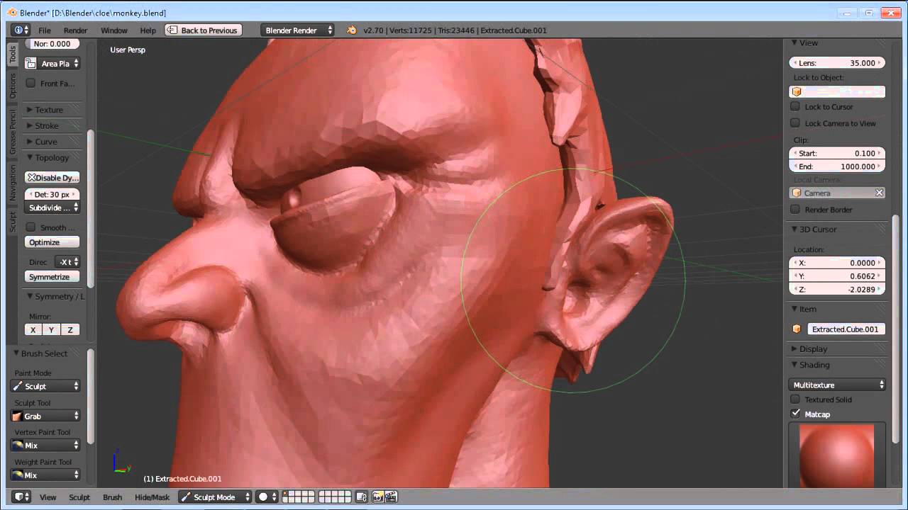 Frankenstein  Blender Sculpting Timelapse