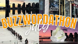 buzzwordathon july . hockey, firelight festival & a book haul