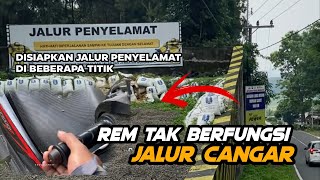Download lagu Turunan panjang jalur Cangar, rawan rem blong mp3