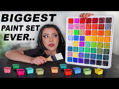 I Tested The World's LARGEST Jelly Gouache Paint Set..