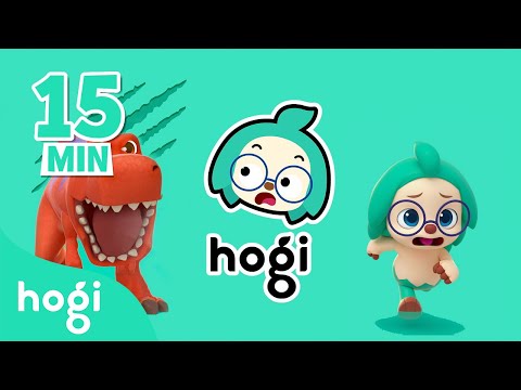 🦖 Hogi, Run! Dinosaur with Hogi｜Hogi Jingle Play｜15 min｜Hogi Hogi｜Kids Play｜Hogi Pinkfong