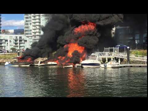 Stamford Harbor Boat Fire