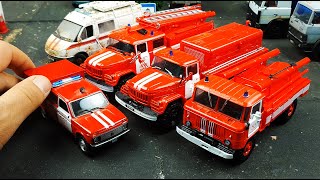Пожарные машинки модельки масштаб 1/43 ЗИЛ, ГАЗЕЛЬ, ГАЗ, НИВА. Про машинки.
