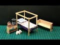 Popsicle Stick Bed #17 | Miniature Furniture Crafts Ideas