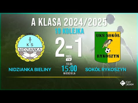Nidzianka Bieliny - Sokół Nordkalk - Górnik Rykoszyn 2024/2025 kolejka 19