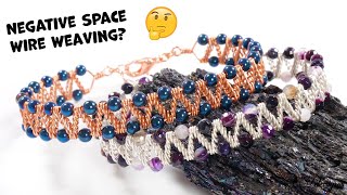 Willow wirework bracelet tutorial ⎮ Negative space wire weaving