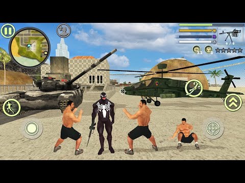 Venom Spider Rope Hero Vice Town #15 - Fun at Miami Beach - Android Gameplay
