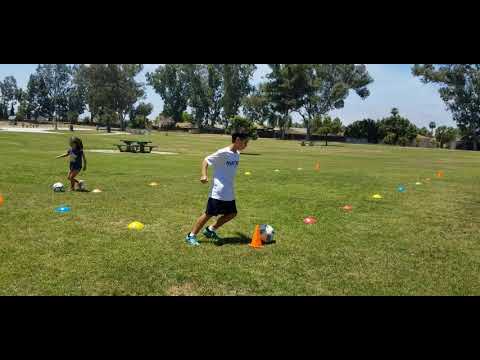 (Weaving) Dribble, Sprint, Dribble