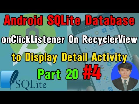Android SQLite Database - #20.4 OnClick On RecyclerView to Display Detail Activity