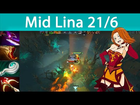 Dota 2 Mid Lina Eul + Daedalus + Silver Edge | Дота 2 Лина