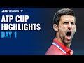 Djokovic & Shapovalov Battle; Thiem, Medvedev In Action | ATP Cup 2021 Highlights Day 1