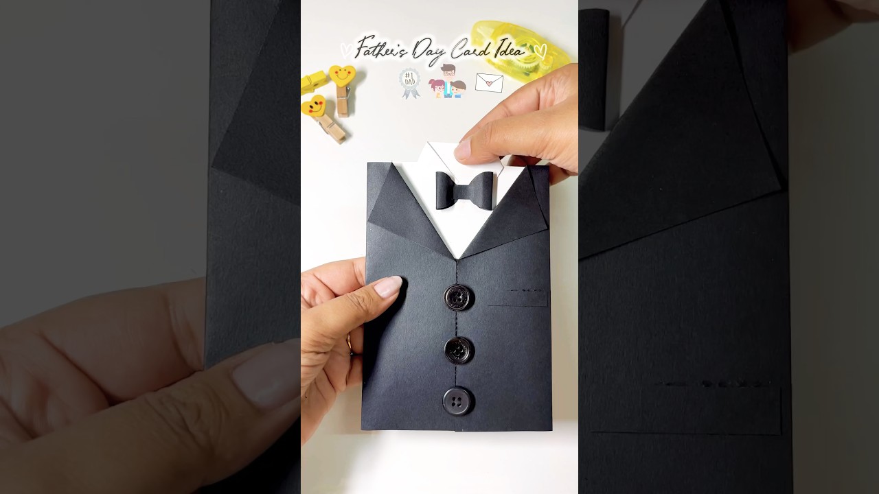 Father’s Day Card Idea | Diy Easy 🧔🏻‍♂️💓🎀💌 #shorts #diy #craft  #birthdaycard #fathersday