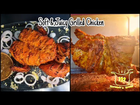 Grilled Chicken | Whole Roasted Chicken Recipe | Soft & Juicy Chicken Chargha Recipe | Muneebs Menu 