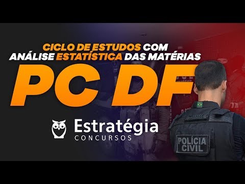 PC DF: Ciclo de Estudos com análise estatística das matérias