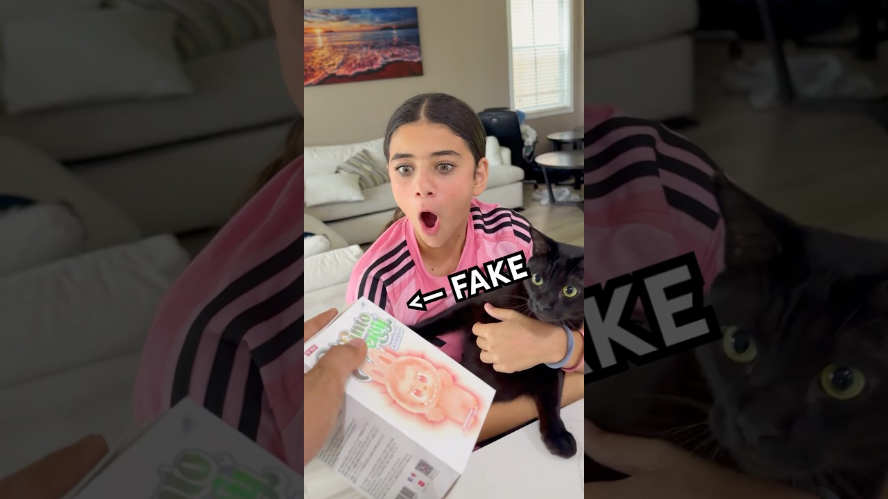 Giving My Little Sister a FAKE Labubu @YoMariah