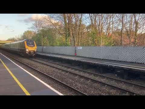 Avanti Trains WC 221101 and 2211012 storm through Shotton station Flintshire North Wales Coast Line